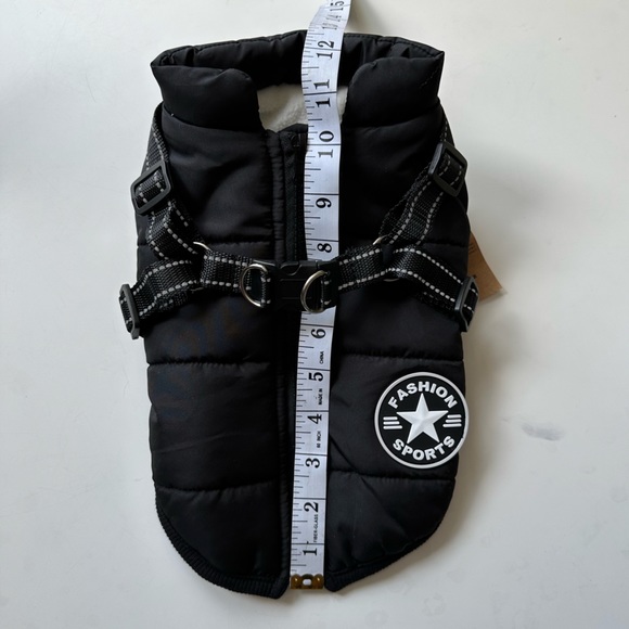 FASHION SPORTS Dog Harness Fleece Jacket in Black - Picture 12 of 15